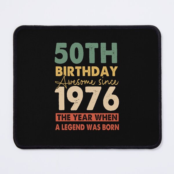 Item preview, 50th Birthday Vintage 1976 50 Years of Being Awesome Retro Birthday Gift designed and sold by FernaRoje.