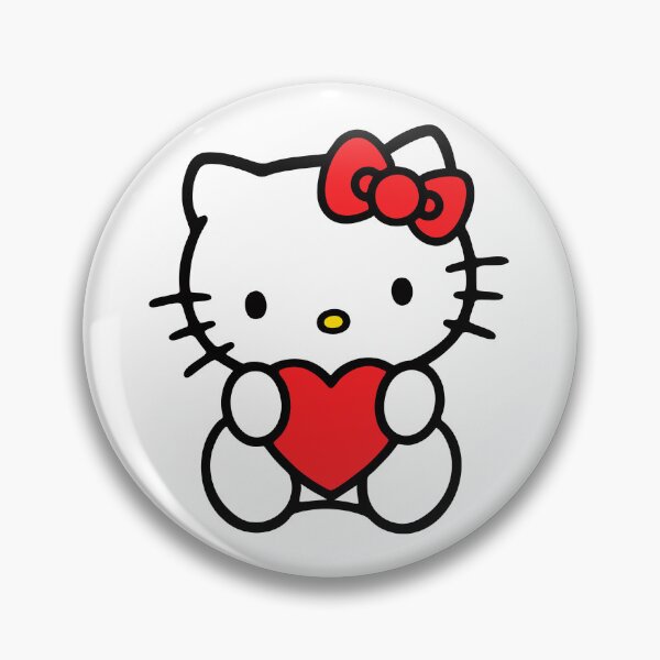 Item preview, Cute Kitty Holding Heart Kawaii Cat Valentine Aesthetic Cartoon Sticker designed and sold by Pinpondesigns.