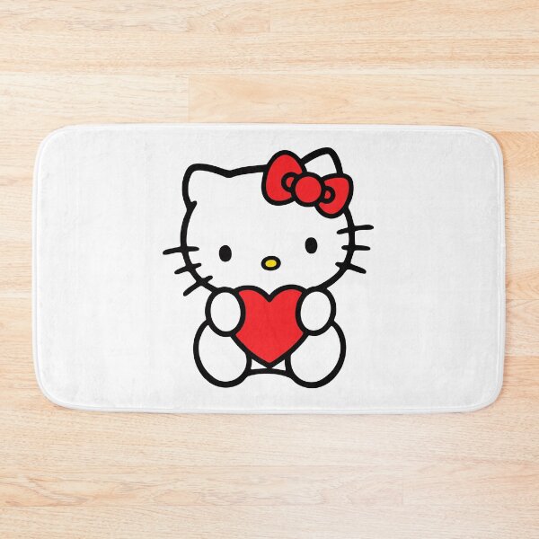 Item preview, Cute Kitty Holding Heart Kawaii Cat Valentine Aesthetic Cartoon Sticker designed and sold by Pinpondesigns.