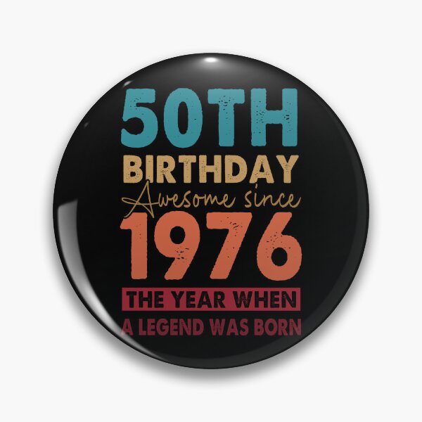 Item preview, 50th Birthday Vintage 1976 50 Years of Being Awesome Retro Birthday Gift designed and sold by FernaRoje.