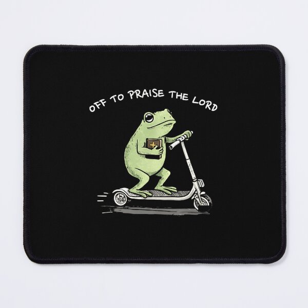 Item preview, Off To Praise The Lord Funny Frog Scooter Meme Men Women Frog Animals Lover designed and sold by MiALopezArt.