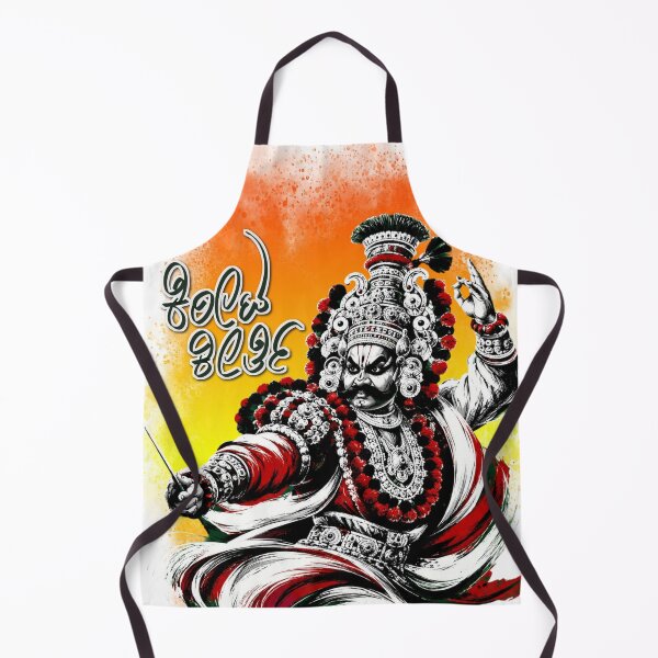 Item preview, Yakshagana Kirita Kirti Kannada Typography Sticker - Traditional Karnataka Dance Art Design designed and sold by Kannada Ink Studio.