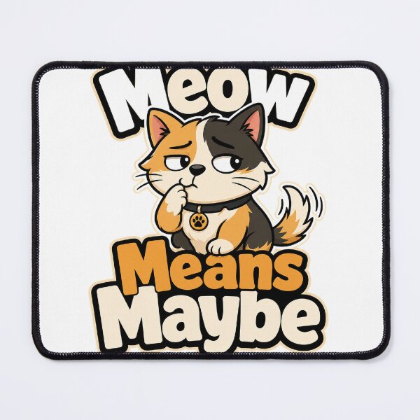 Item preview, Meow Means Maybe Dog Cat Funny Shirt designed and sold by oddpawstudio.