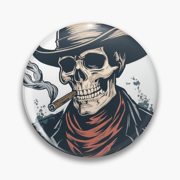 Item preview, Skull Cowboy Outlaw Smoking Cigar designed and sold by UrbanVoid Studio.