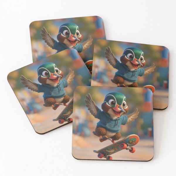 Item preview, Skater Wood Duck designed and sold by Sillytoe.