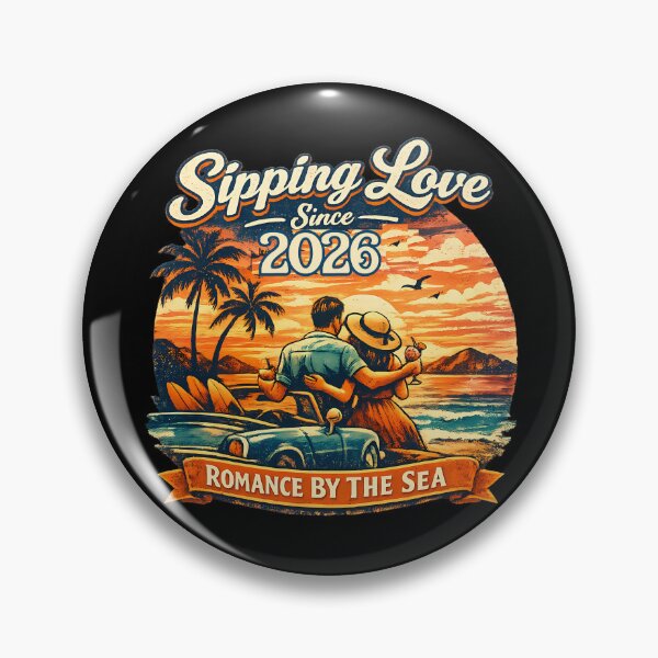 Item preview, Sipping Love Since 2026 Romantic Summer Vacation Couple Design designed and sold by RoyesButler.