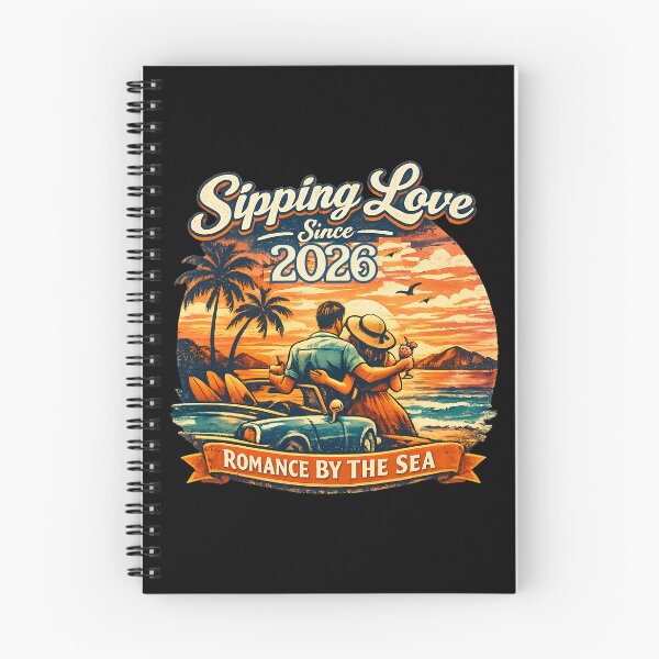 Item preview, Sipping Love Since 2026 Romantic Summer Vacation Couple Design designed and sold by RoyesButler.