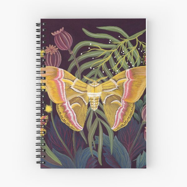 Item preview, Sunny Atlas Moth on Eucalyptus Gouache Painting designed and sold by heidiherreraart.