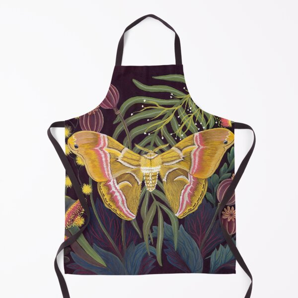 Item preview, Sunny Atlas Moth on Eucalyptus Gouache Painting designed and sold by heidiherreraart.