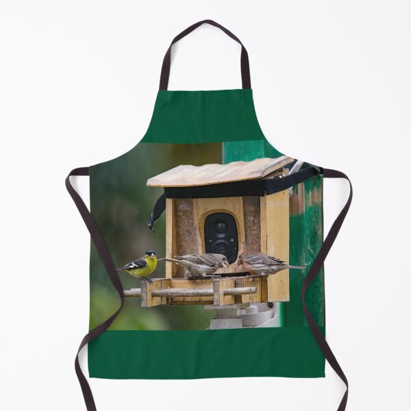 Item preview, Two Finches and a Goldfinch Visiting the Camera Feeder designed and sold by CarolM.