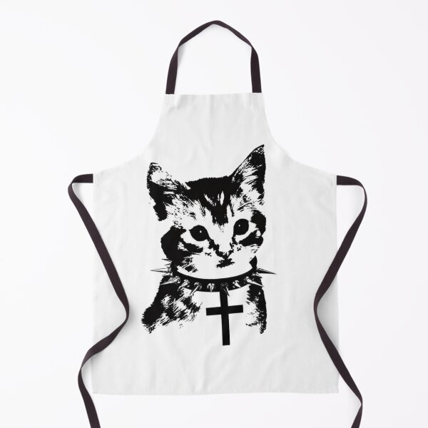 Item preview, Punk Kitten with Cross – Grunge Gothic Cat Design designed and sold by destelloacido.