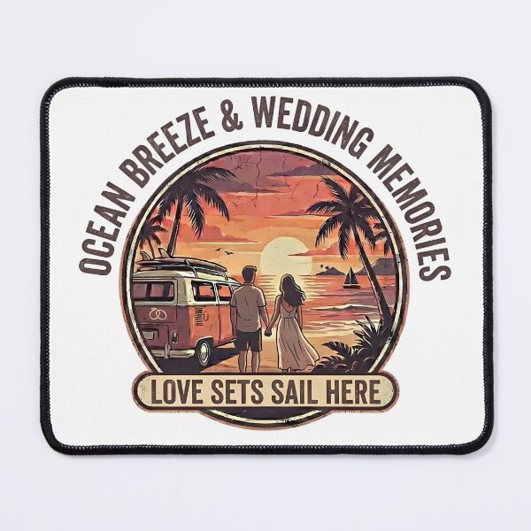 Item preview, Ocean Breeze & Wedding Memories Romantic Summer Vacation Couple Design designed and sold by RoyesButler.