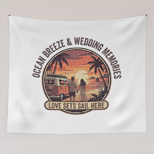Item preview, Ocean Breeze & Wedding Memories Romantic Summer Vacation Couple Design designed and sold by RoyesButler.