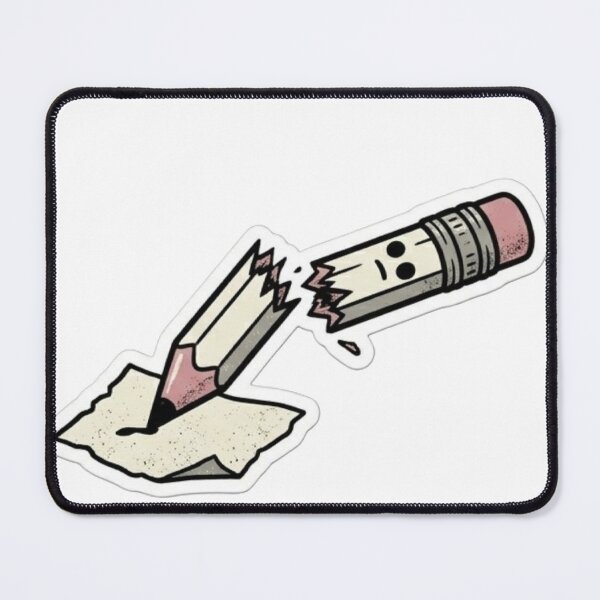 Item preview, Broken Pencil Still Trying Sticker designed and sold by uglyAFstickers.