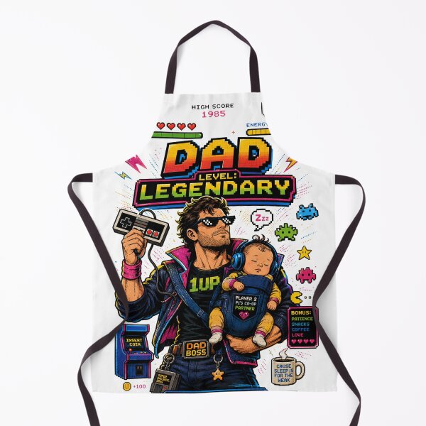 Item preview, Gamer Dad Legendary Level Retro Arcade 8 Bit designed and sold by JonelleTshirts.