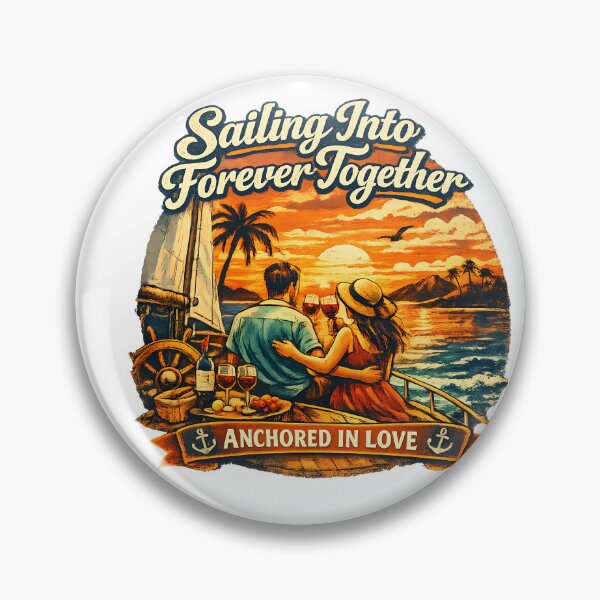 Item preview, Sailing Into Forever Together Romantic Summer Vacation Couple Design designed and sold by RoyesButler.
