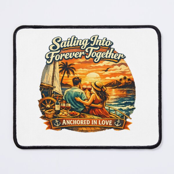 Item preview, Sailing Into Forever Together Romantic Summer Vacation Couple Design designed and sold by RoyesButler.