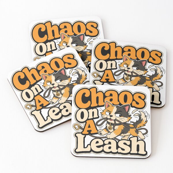 Item preview, Chaos On A Leash Dog Cat Funny Shirt designed and sold by oddpawstudio.