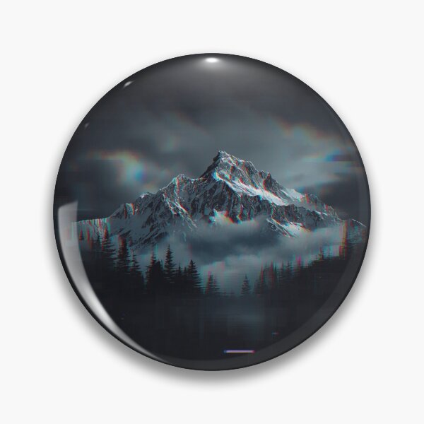 Item preview, Dark Glitch Mountain Aesthetic | Cyberpunk Snow Peak | Minimal Vaporwave Landscape designed and sold by magiquecreations.