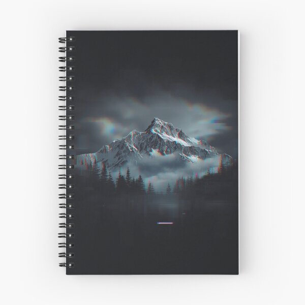 Item preview, Dark Glitch Mountain Aesthetic | Cyberpunk Snow Peak | Minimal Vaporwave Landscape designed and sold by magiquecreations.