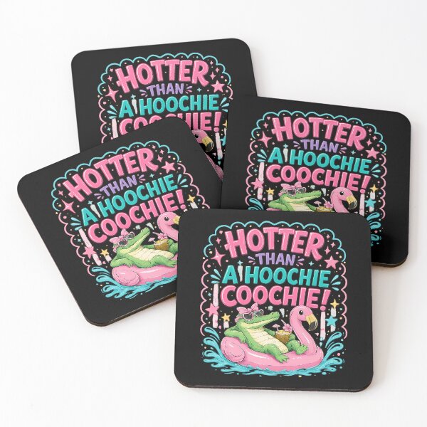 Item preview, Hotter Than A Hoochie Coochie, Alligator Flamingo Floatie Sublimation designed and sold by Ivanbrockhouse.