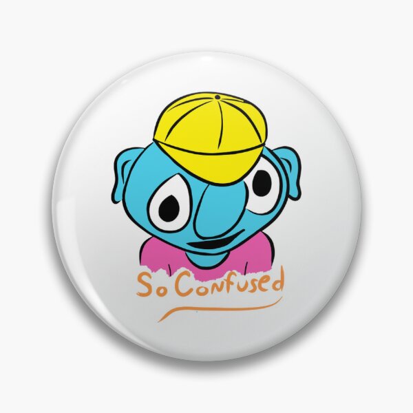 Item preview, So Confused Cute Blue Monster Wearing Yellow Cap designed and sold by KenColwill.