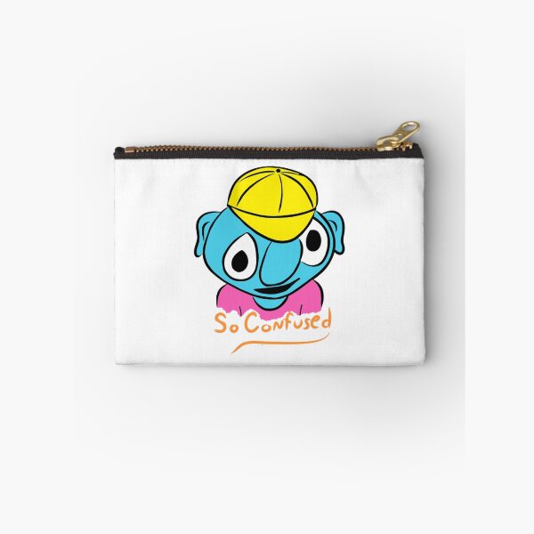 Item preview, So Confused Cute Blue Monster Wearing Yellow Cap designed and sold by KenColwill.