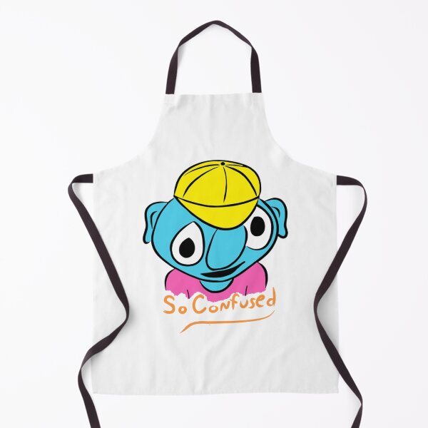 Item preview, So Confused Cute Blue Monster Wearing Yellow Cap designed and sold by KenColwill.