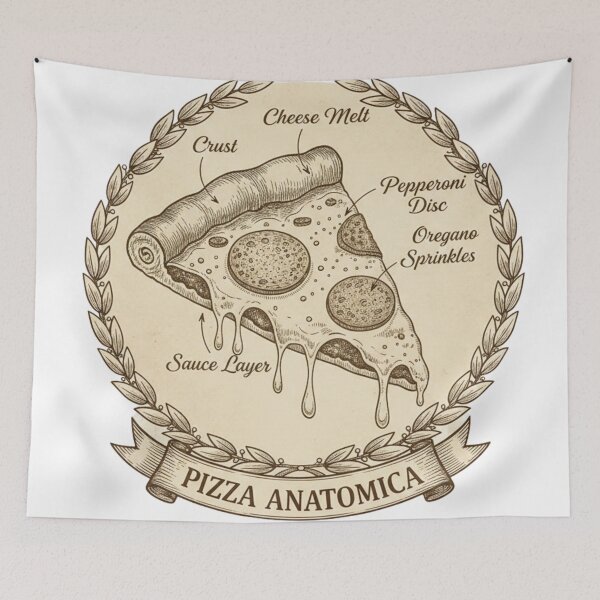 Item preview, Pizza Anatomica — Vintage Scientific Diagram designed and sold by magiquecreations.