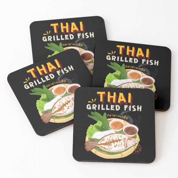 Item preview, Thai Grilled Fish Vintage Street Food Graphic designed and sold by CHANCHANAI.