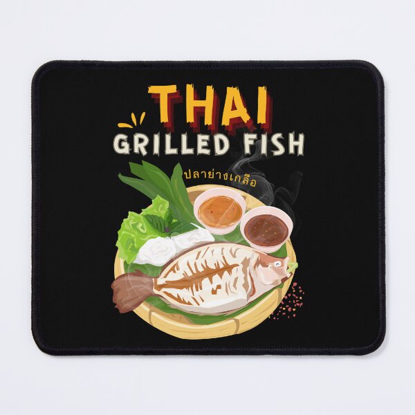 Item preview, Thai Grilled Fish Vintage Street Food Graphic designed and sold by CHANCHANAI.