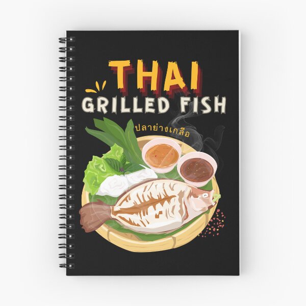 Item preview, Thai Grilled Fish Vintage Street Food Graphic designed and sold by CHANCHANAI.