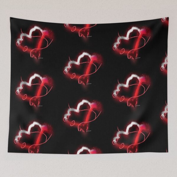Item preview, Line neon heart drops– Romantic Heart Blossom Digital Art” designed and sold by kerissfantasyart .
