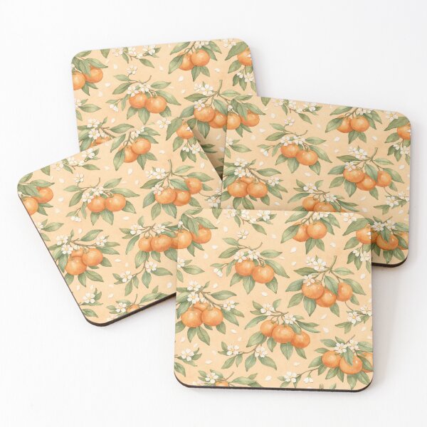 Item preview, Blossom Pattern Citrus Branch Botanical Print designed and sold by Owcomm.