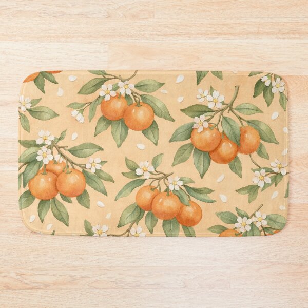 Item preview, Blossom Pattern Citrus Branch Botanical Print designed and sold by Owcomm.