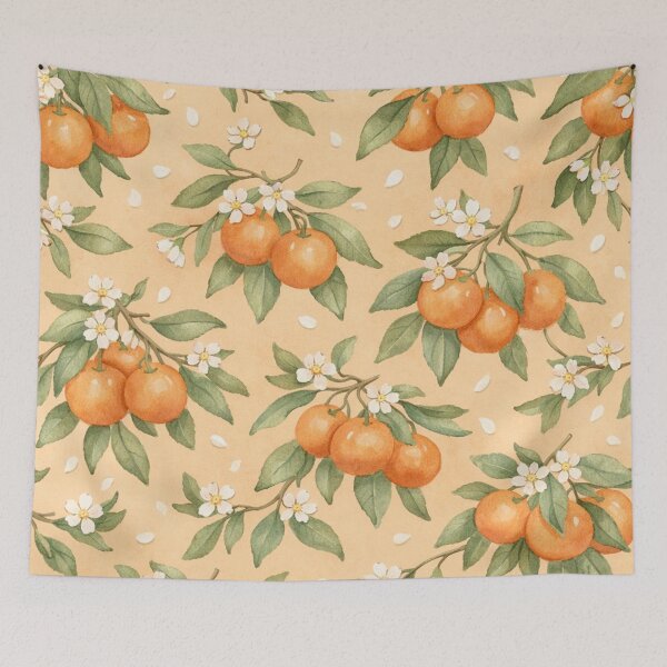 Item preview, Blossom Pattern Citrus Branch Botanical Print designed and sold by Owcomm.