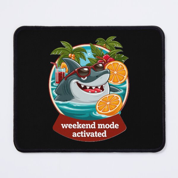 Item preview, Weekend Mode Activated Shark Sunglasses Tropical Summer designed and sold by KreativKulture.