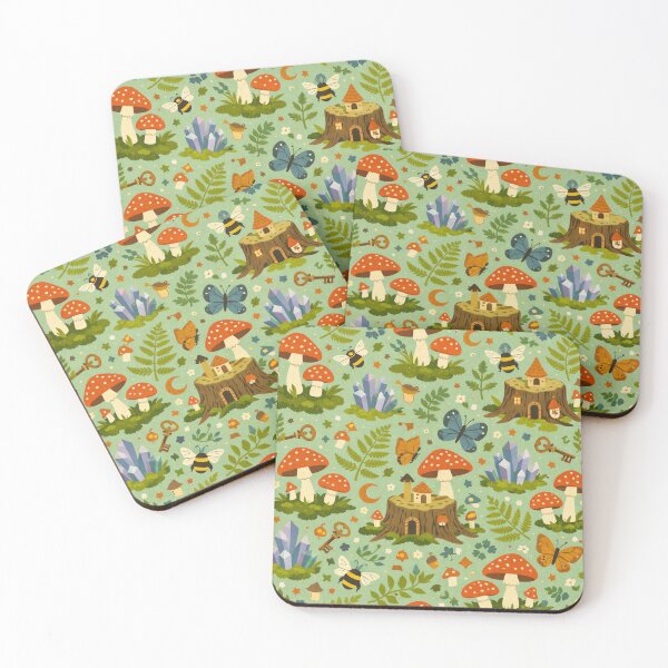 Item preview, Mushroom Forest Seamless Pattern designed and sold by Owcomm.
