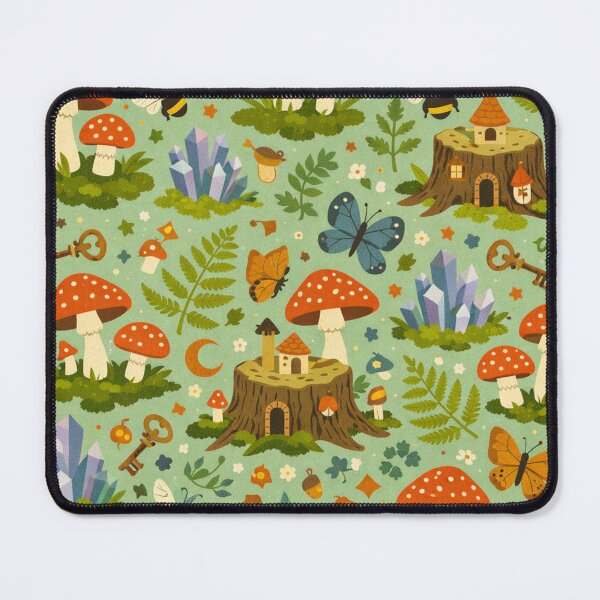Item preview, Mushroom Forest Seamless Pattern designed and sold by Owcomm.