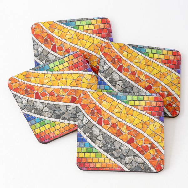 Item preview, Colorful Glass Mosaic Tile Pattern Rainbow Swirl Texture designed and sold by Owcomm.