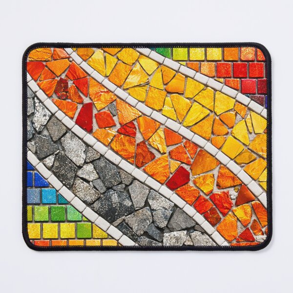 Item preview, Patrón de mosaico de vidrio colorido con textura de remolino arcoíris designed and sold by Owcomm.