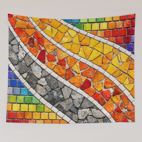 Item preview, Colorful Glass Mosaic Tile Pattern Rainbow Swirl Texture designed and sold by Owcomm.