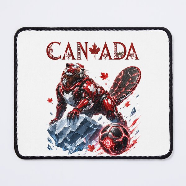 Item preview, Canada National Football Team - Biomechanical Cyber Beaver designed and sold by Extravanganzza.