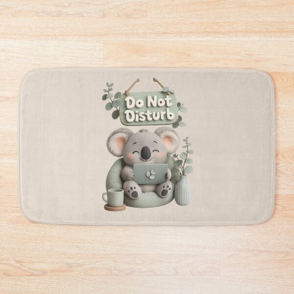 Item preview, Cute Koala Laptop Desk Buddy | Do Not Disturb Pastel 3D CGI designed and sold by Moons Studio.
