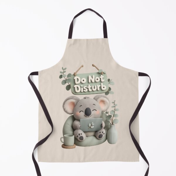Item preview, Cute Koala Laptop Desk Buddy | Do Not Disturb Pastel 3D CGI designed and sold by Moons Studio.