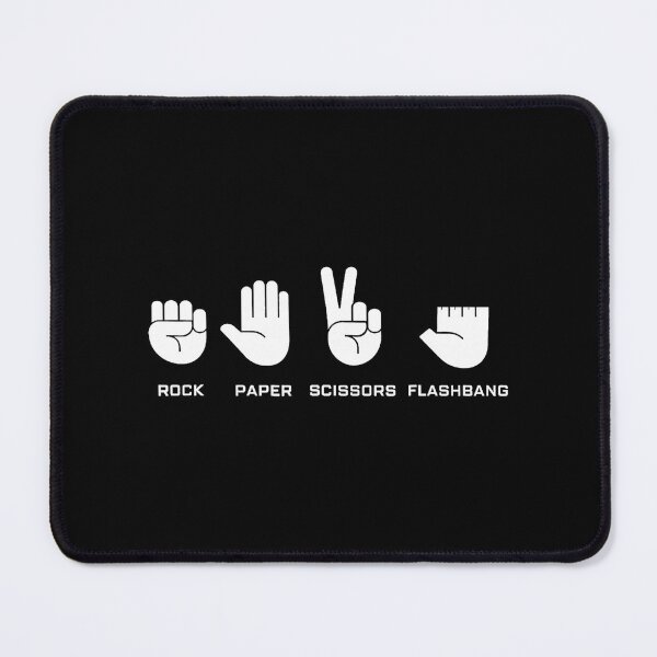 Item preview, Rock Paper Scissors Flashbang Funny FPS Gaming Hand Sign Meme designed and sold by FGTV2021.