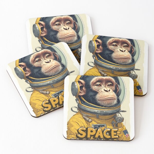 Item preview, yellow space monkey designed and sold by aliraweb.