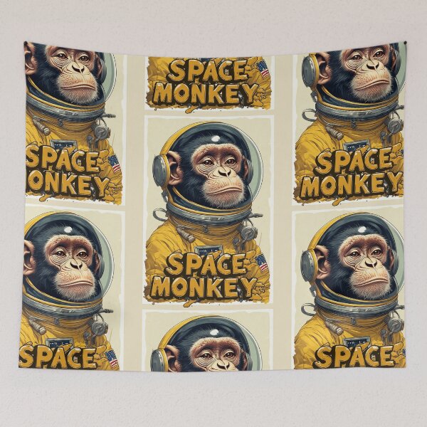 Item preview, yellow space monkey designed and sold by aliraweb.