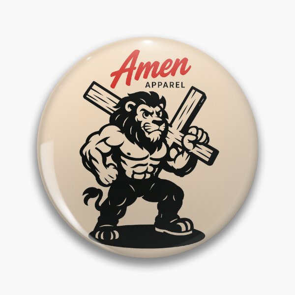 Item preview, Amen Apparel - Lion mascot with cross designed and sold by theL3Studio.