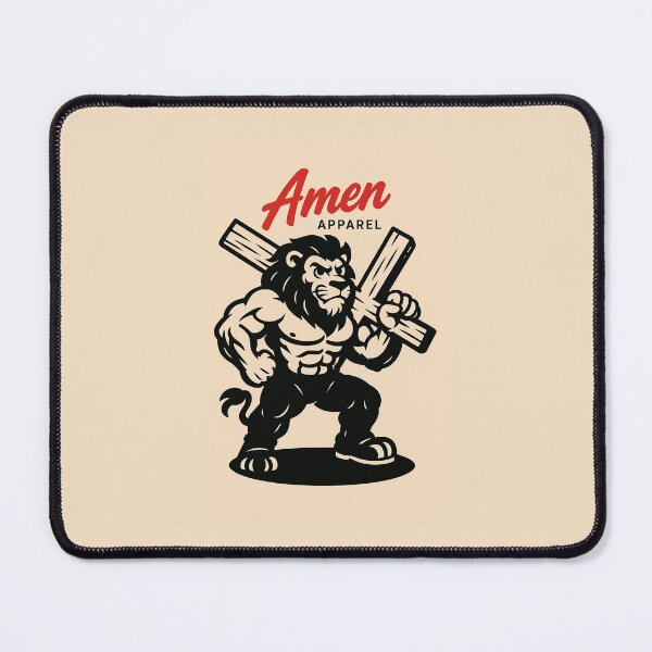 Item preview, Amen Apparel - Lion mascot with cross designed and sold by theL3Studio.